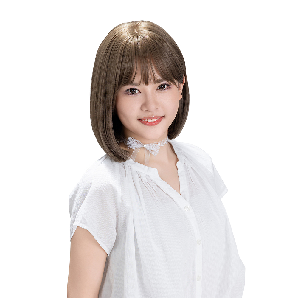 SUN9 ウィッグ ウイッグ 自然 ストレート フロント ストレート レース コスプレ かつら カツラ 女装 レディース 小顔 耐熱 フルウィッグ フル 女性 wig ミディアムロング ロリータ 可愛い カット レイヤー ギフト ボックス ネット スタンド 専用ブラシ（ナチュラルブラウン）ウィッグ セット